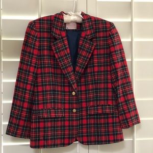 Vintage Plaid Pendleton Blazer